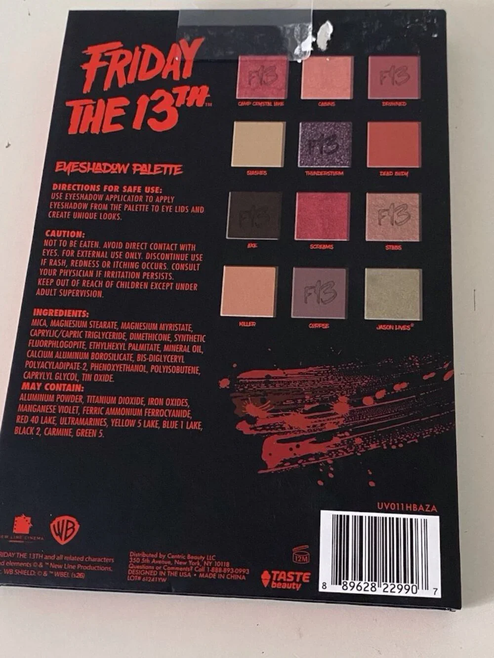 Taste Beauty Friday The 13th Eyeshadow Palette 12 Shades Glow In The Dark Cover